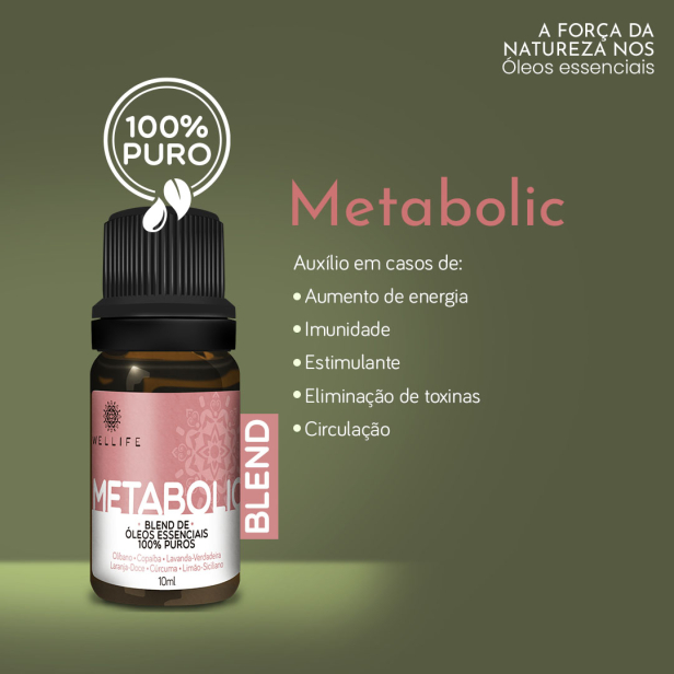 Benefícios do Blend de Óleos Essenciais Metabolic - com óleo essencial de olíbano na composição