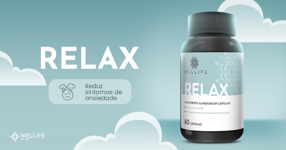 Calmante Natural - Suplemento Relax Wellife para ansiedade