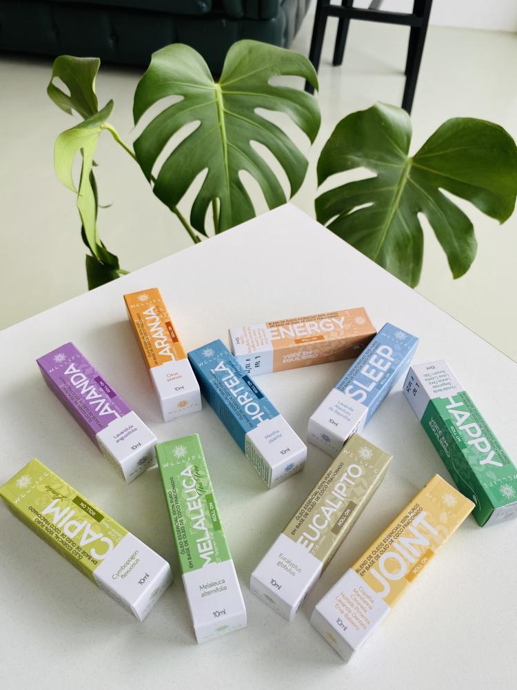 Óleos Essencial Roll-on Pronto para uso - pode aplicar direto na pele