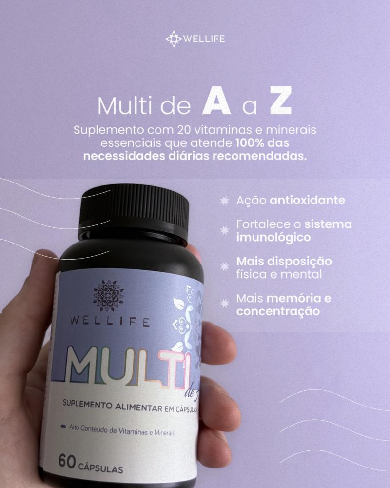 Suplemento Wellife Multi de A a Z