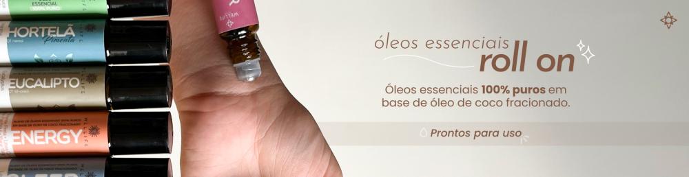 Óleos Essenciais Roll-On pronto para uso - pode usar como perfume direto na pele