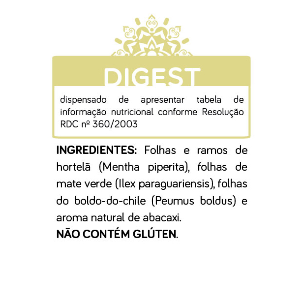 Chá Digest - Alívio dos sintomas de refluxo, azia e má digestão