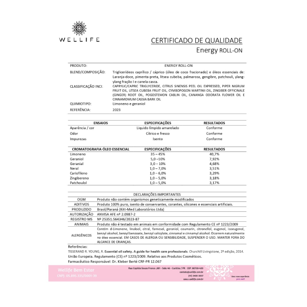 Blend Energy Roll-on com Ylang-Ylang