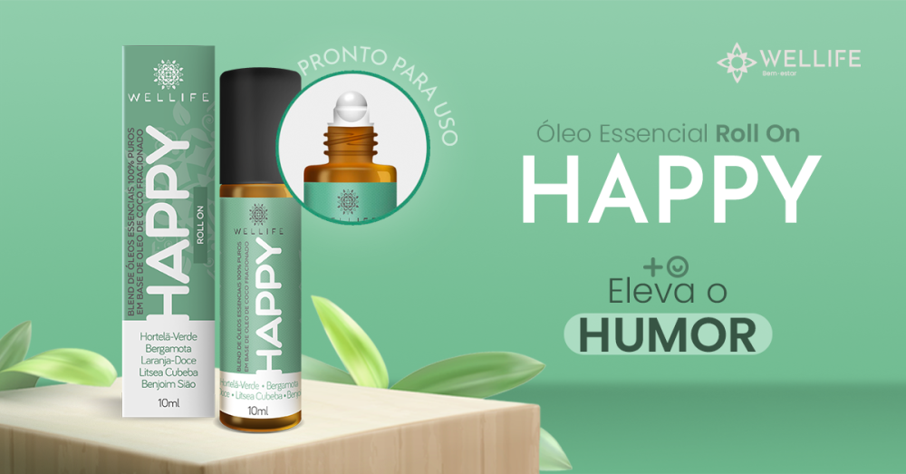 Óleo essencial Blend Happy para o humor