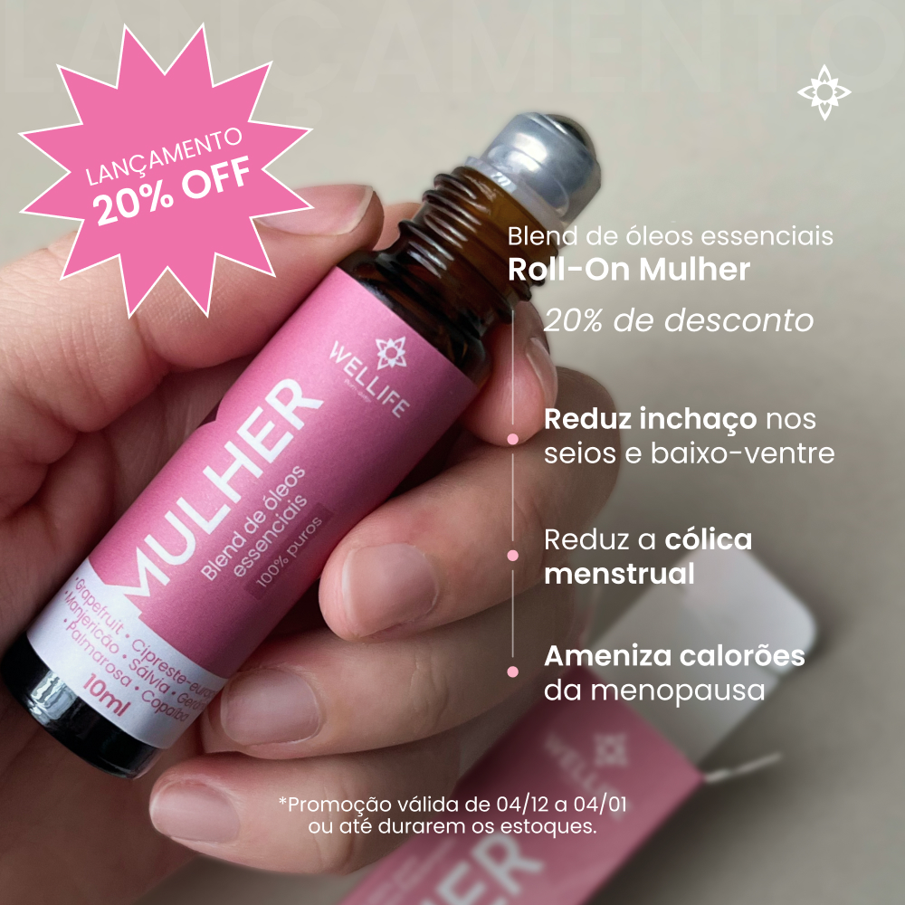 Óleo Essencial Roll-On Mulher - Menopausa e TPM