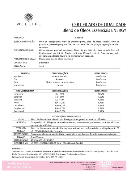 Combo 3 Óleos Essenciais Blend Energy 10ml