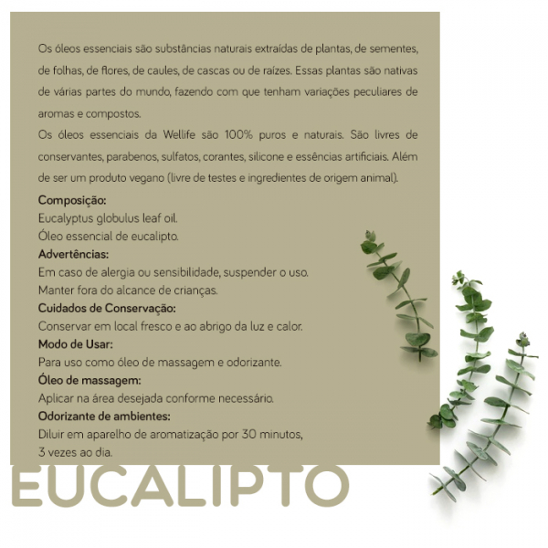 Wellife Oleo Essencial Eucalipto
