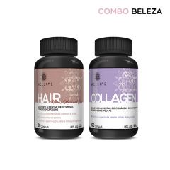 Combo Beleza

Contém 2 unidades de Suplementos

1 Hair, Nail ande Skin com 30 cápsulas 
1 Collagen com 60 cápsulas