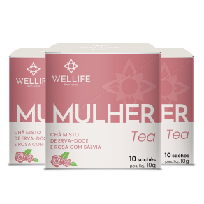 Combo 3 Wellife Chá Mulher