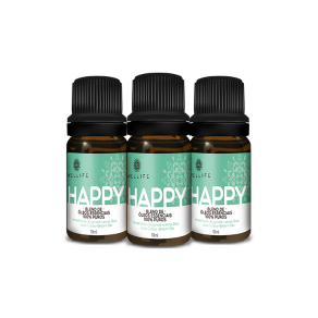 Combo 3 Óleos Essenciais Blend Happy 10ml