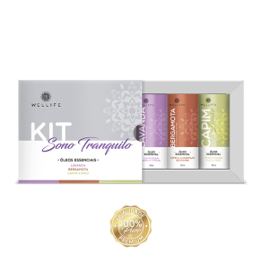 Kit de Óleos Essenciais Sono Tranquilo
Contém 1 Caixa Cinza + Óleos Essenciais
1 Caixa Aveludada Cinza
1 Óleo Essencial de Lavanda
1 Óleo Essencial de Bergamota
1 Óleo Essencial de Capim Limão