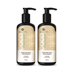 Combo Wellife 2 Óleos de Coco Fracionado Carreador Nucifera  150ml
