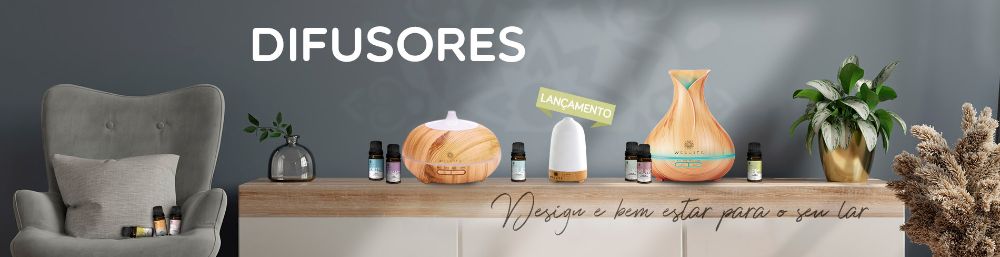 Difusores para Aromaterapia e Óleos Essenciais