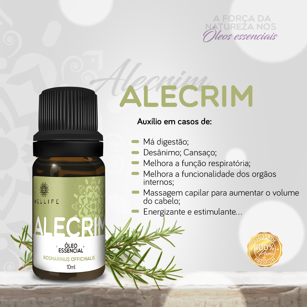 Benefícios do Óleo Essencial de Alecrim da Wellife